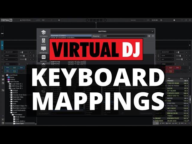 Virtual DJ 2023 Key Mapping: PFL, Select Deck, Load & Unload