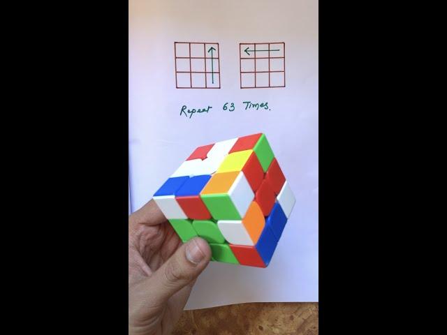 The VIRAL 2x63 Moves of Rubik’s Cube - cube solve magic trick #shorts #rubikscube