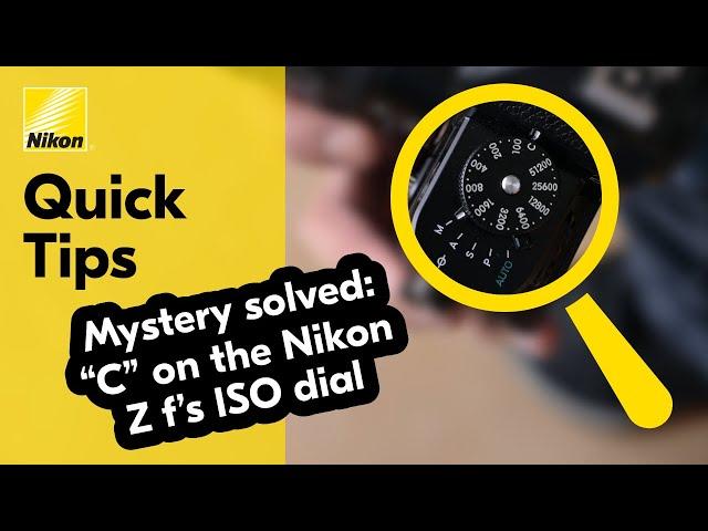 Nikon Quick Tips - How to Use the “C” Settings on the Nikon Z f for ISO and Exposure