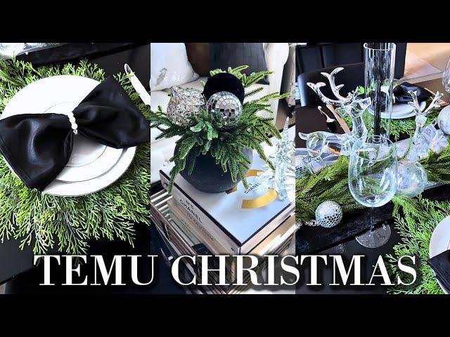 BUDGET LUXURY|BLACK AND WHITE|TEMU CHRISTMAS|CHRISTMAS DECORATING