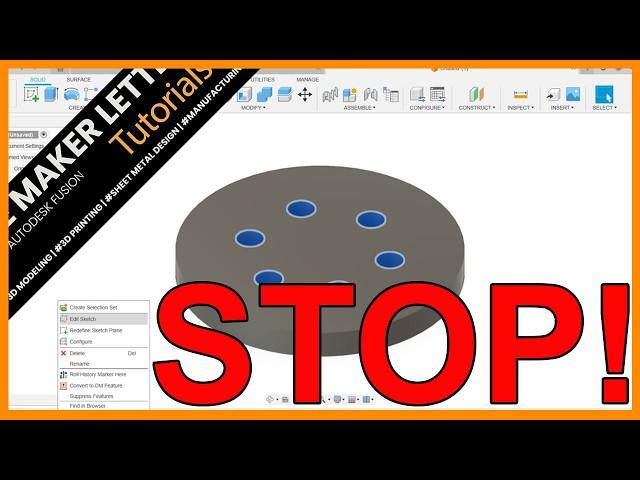 Stop Doing This in Autodesk Fusion (now)