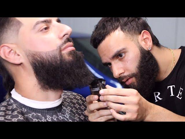 How to Trim & Shape a Big BEARD - Step by Step: Barber Tutorial