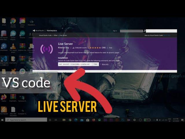 how to  add live server in visual studio code