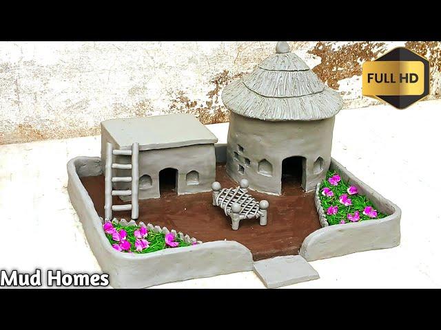 Clay Modelling Small House | Making Mud House in Village | Houses Made out of Mud | #claymodelling