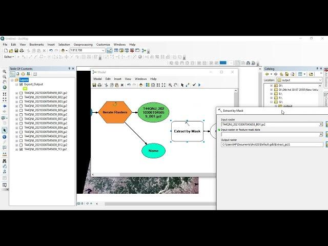 Clip multiple Rasters in a folder with a polygon in one go in ArcGIS