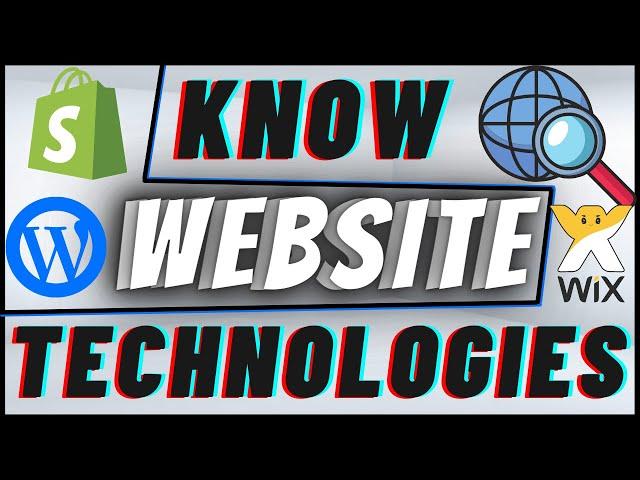 How To Know Website Platform & Technologies Was Used | Check Website Builder