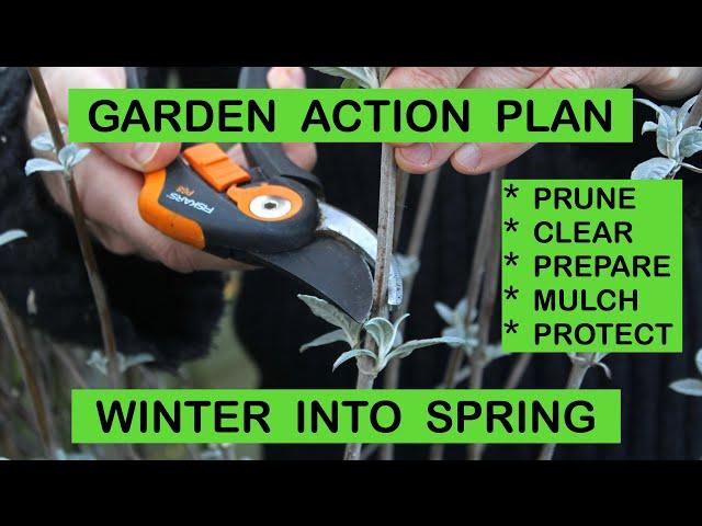 GARDEN ACTION PLAN – WINTER INTO SPRING – PRUNE, CLEAR, PREPARE, MULCH, PROTECT & MORE