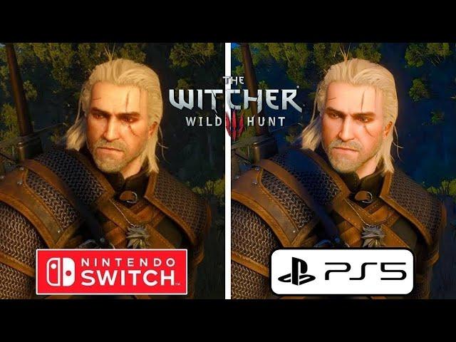 The Witcher 3 Wild Hunt PS5 vs Nintendo Switch Graphics Comparison