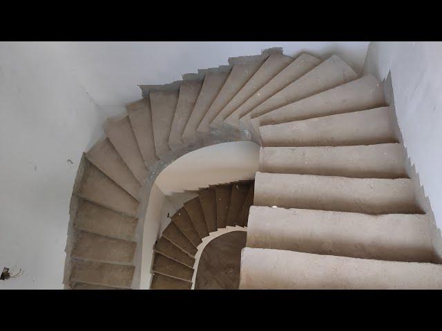 Spiral staircase details with dimensions