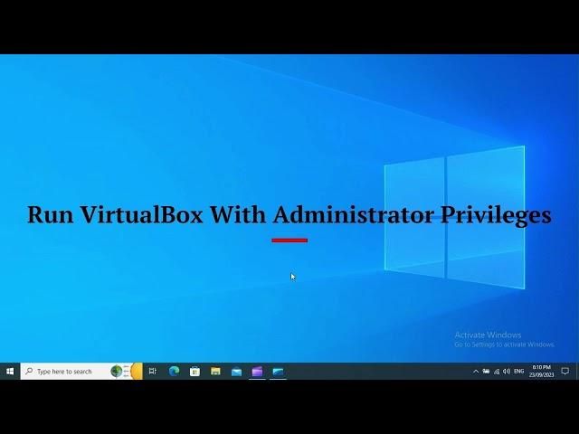 Failed To Acquire The VirtualBox COM Object