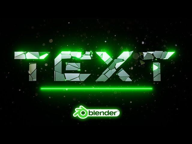 Blender Broken Sci-fi Text intro Animation in Eevee