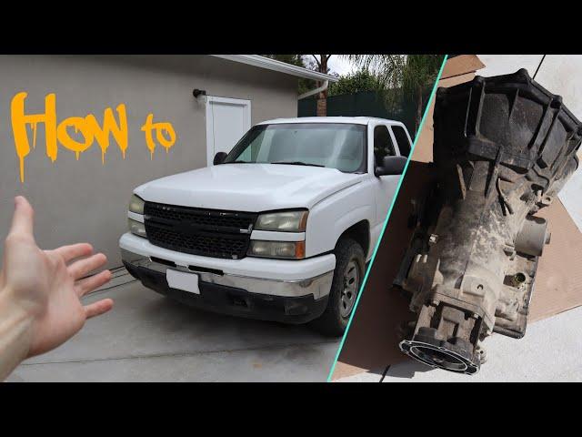 How to Pull 4L60e Transmission from 99-07 Chevy Silverado (No Lift or Power Tools)