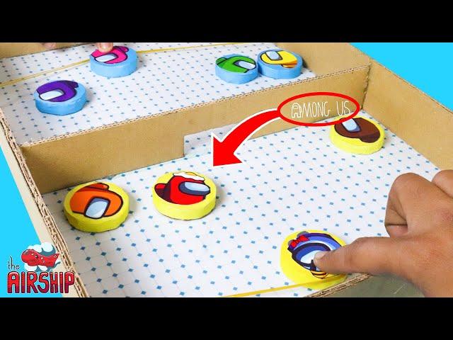 How To Make Simple DIY AMONG US Game from Cardboard | New Airship map