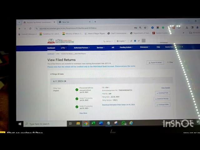 HOW TO DOWNLOAD INCOME TAX RETURN ACKNOWLEDGEMENT i.e (ITR-V)