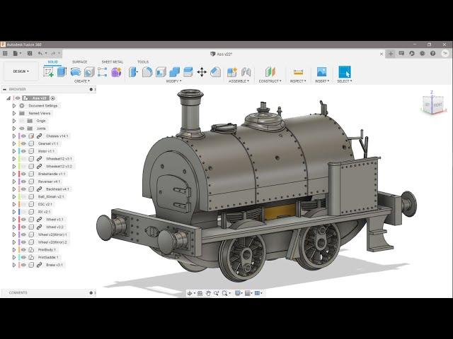 Boulton's Contractor 0-4-0 CAD Timelapse