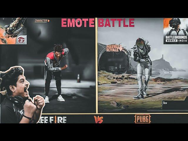 pubg vs free fire emote competition | Free fire vs pubg emote battle 2022