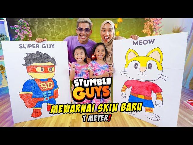 MEWARNAI SKIN BARU STUMBLE GUYS 1 METER‼️ WOW BESAR BANGET‼️