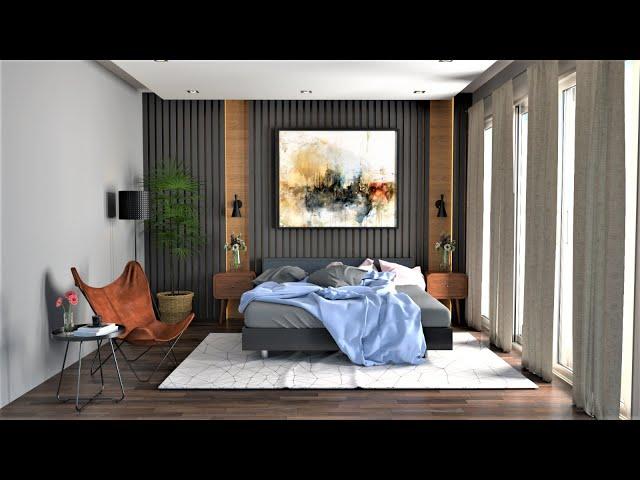 How to make Simple Bedroom in Sketchup using V-Ray Render.