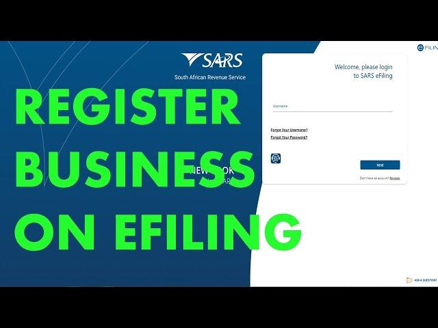 How to Register your business on SARS Efiling (South Africa)