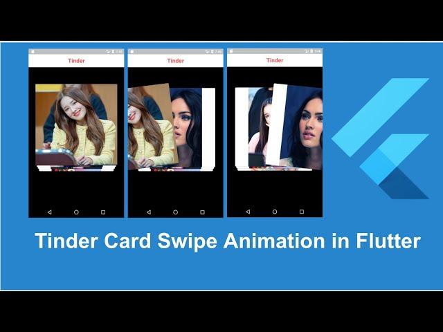 Flutter | Tinder Card Swipe Animation | Flutter Animation