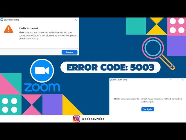 ZOOM 5003 HATA KODU %100 ÇÖZÜM - ZOOM Meeting Unable To Connect -How to fix zoom error code 5003