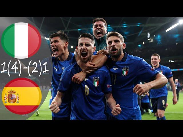 Italy vs Spain 1(4)-(2)1 Euro 2020 Extended Highlights |Arabic Commentary | #euro2020