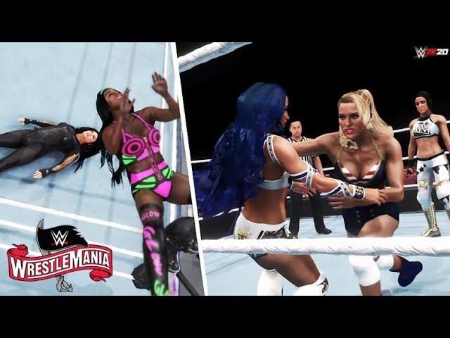 WWE 2K20 SIMULATION: Bayley vs Sasha Banks vs Naomi vs Lacey Evans vs Tamina | Wrestlemania 36