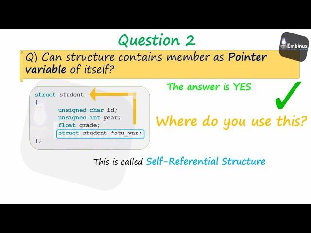 Structure in C | Nested and Self Referential Structure Part 3 شرح