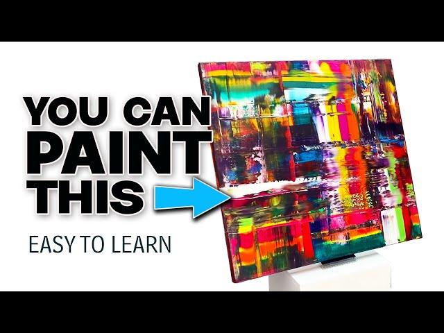 Paint a SIMPLE abstract - easy How To Guide