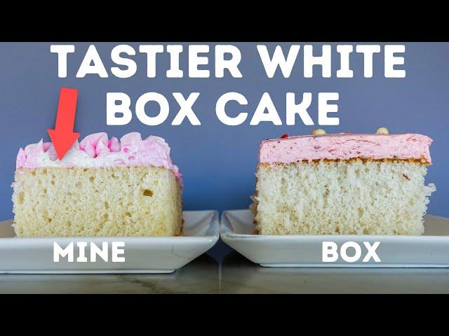 How to make vanilla box cake mix better | Doctored cake mix