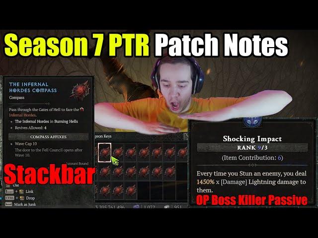 Season 7 PTR Patch Notes | Shocking Impact Sorc OP?