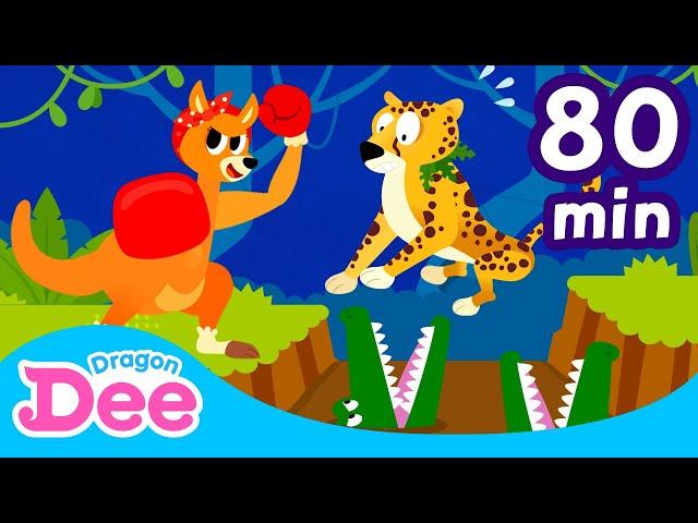  Who's the Fastest Animal?!| Animal Songs & Games Compilation | Animal Facts for Kids | Dragon Dee