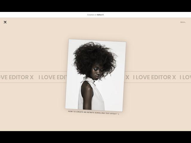 How to Create Infinite Scrolling Text Effect | Editor X