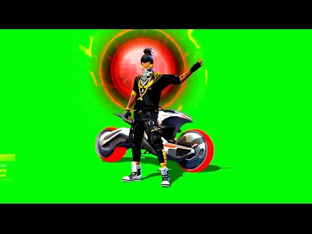 new golden Hip Hop bundle || free fire lobby animation || emote green screen|| #greenscreenyt