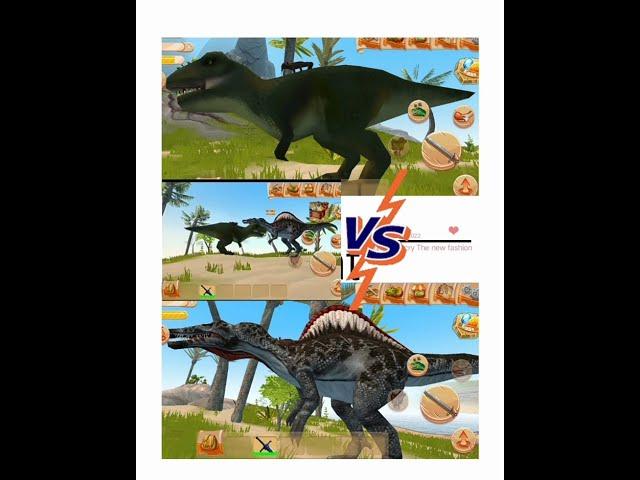 T.Rex vs Spinosaurus in Jurassic survival Island