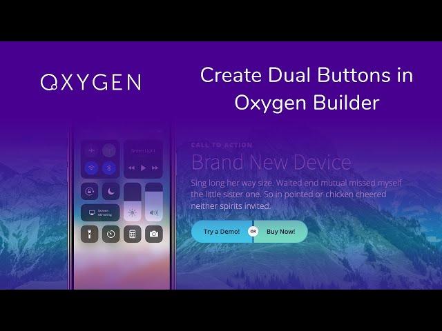 Create Dual Buttons with Oxygen Builder