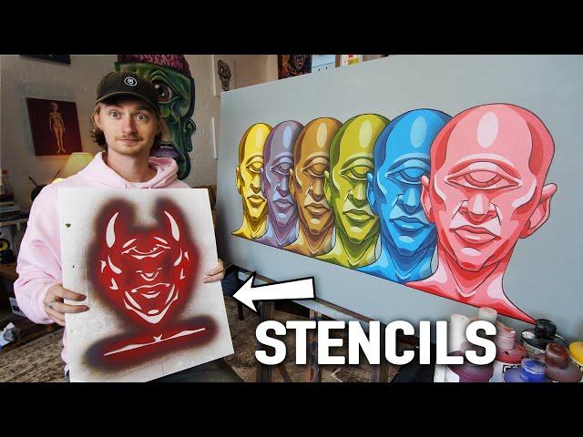 HOW TO MAKE STENCILS! - EPIC Multi-Layered Stencil Canvas Project!