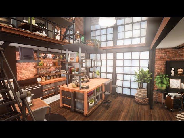 Industrial Loft Apartment (No CC) | Stop Motion Build | Sims 4