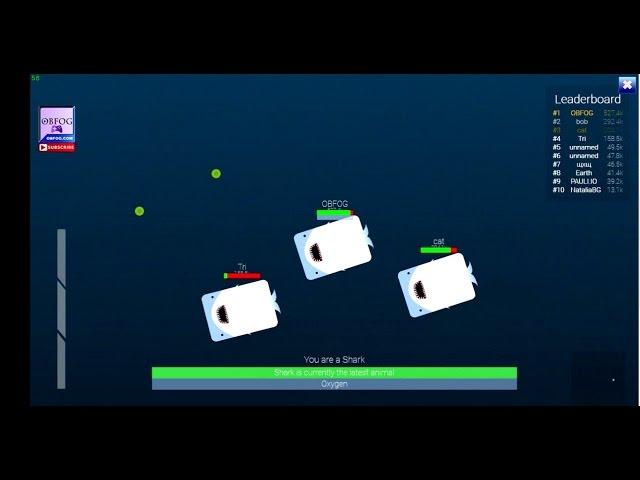 Deeeep.io = sea themed Mope io - Sharks Battle - Gameplay + Walkthrough | Битва Акул