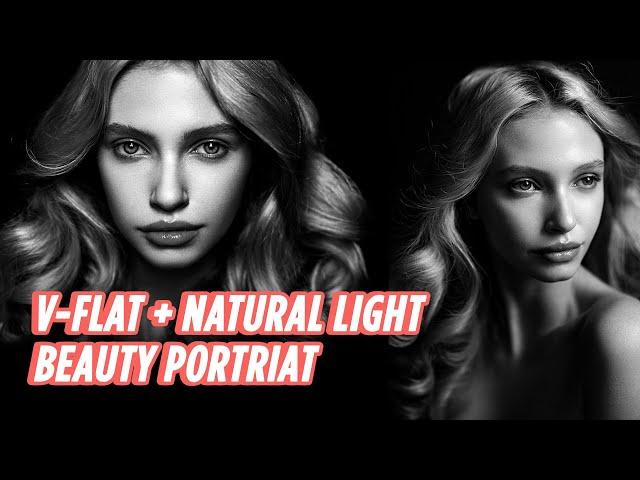 How to shoot a stunning beauty photo with just a v-flat and natural light