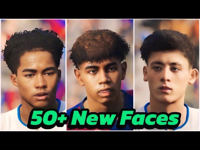 eFOOTBALL 2025 | +50 NEW PLAYER FACES #pes2025 ft GULER, ENDRICK, YAMAL [ 4.0 UPDATE][4K]