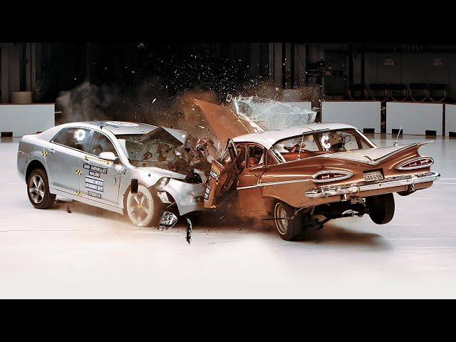 1959 Chevrolet Bel Air vs. 2009 Chevrolet Malibu IIHS crash test