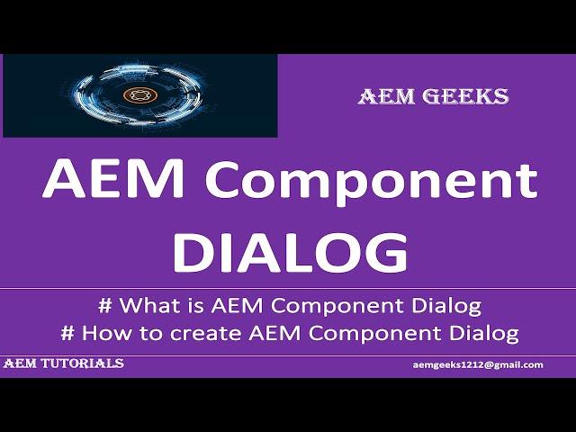 AEM Dev #9 | AEM Dialog #1 | AEM Component dialog