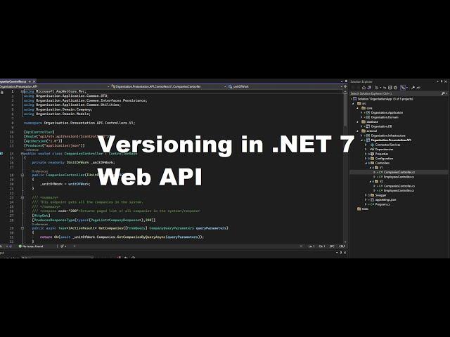 API Versioning | .NET 7 Web API - Tutorial 7