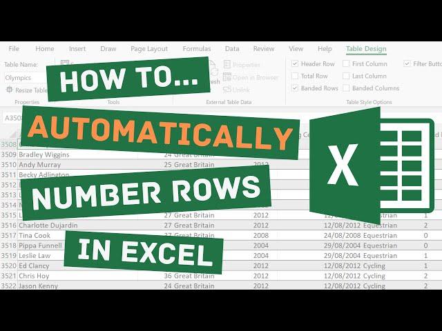 Automatically Number Rows in Excel - 3 Simple Methods