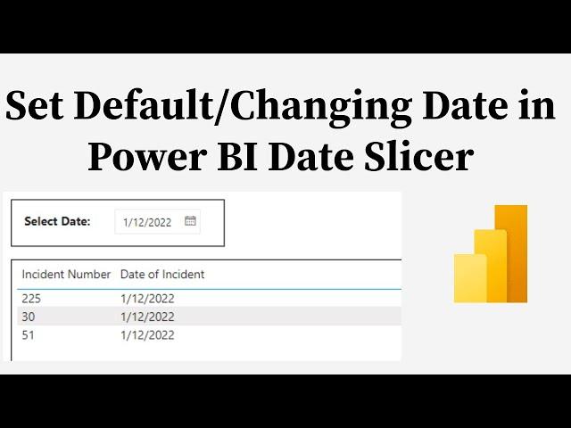 Set a Dynamic/Default/Changing Date in Power BI Date Slicer