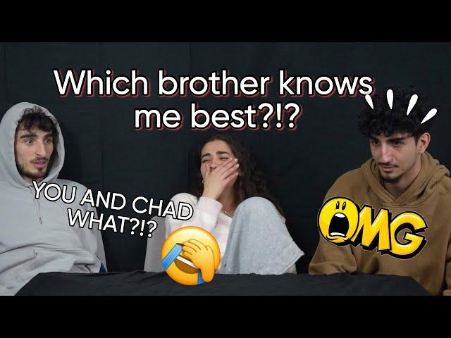 WHICH BROTHER KNOWS ME BETTER?! (WE ALL FOUGHT!)