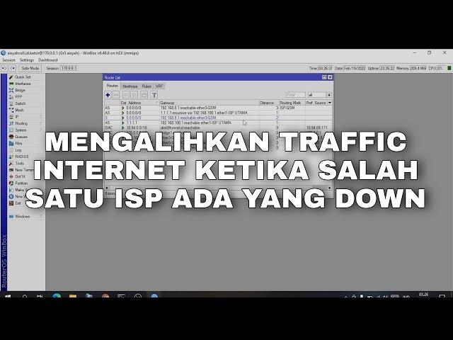 FAILOVER || MEMINDAHKAN TRAFFIC INTERNET || AISYAH WIRELESS TUTORIAL