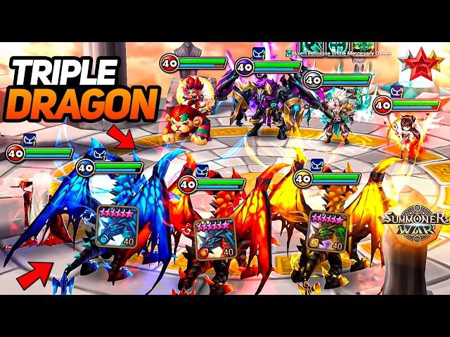 Cabrera SHOCKS Enemies with MASS DRAGONS - Summoners War