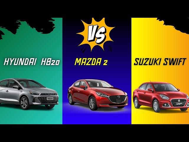  ¿Cuál es mejor? Mazda 2, Hyundai HB20 y Suzuki Swift [Economía - Espacio - Seguridad] 